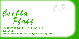 csilla pfaff business card